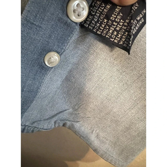 Chaps Ralph Lauren denim shirt men's XL extra large blue long sleeve Vintage - Picture 9 of 12